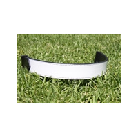 WHE White Patent Leather Flat Band Browband