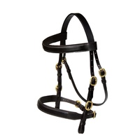 WHE In-Hand Bridle with Square Raised Flat Noseband & Browband
