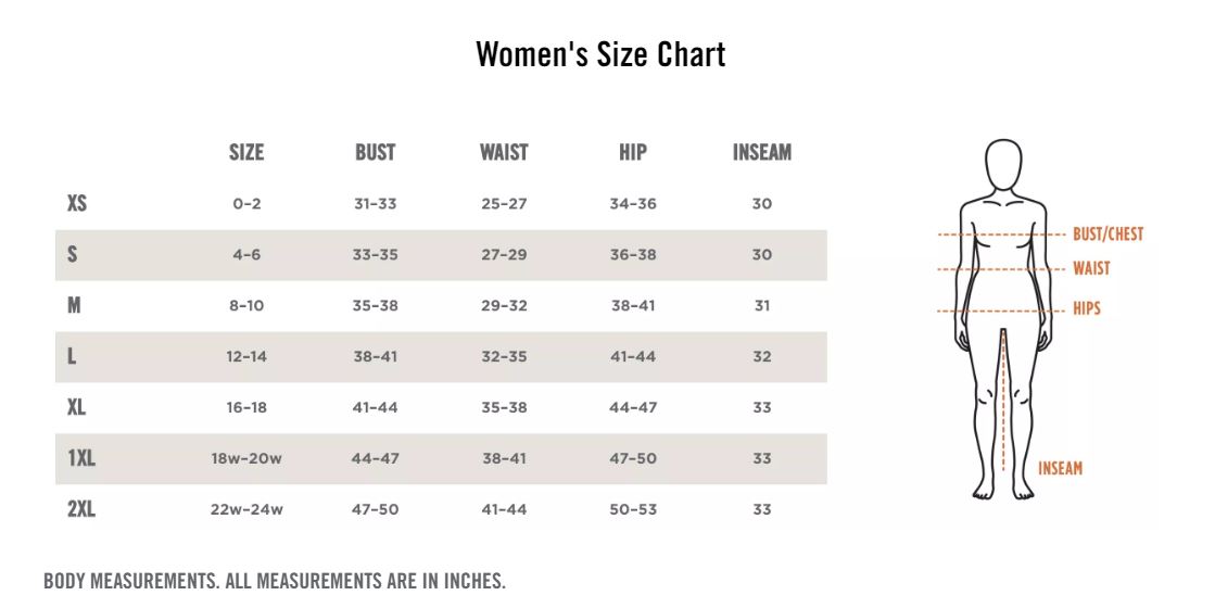 Kerrits Tights Size Chart