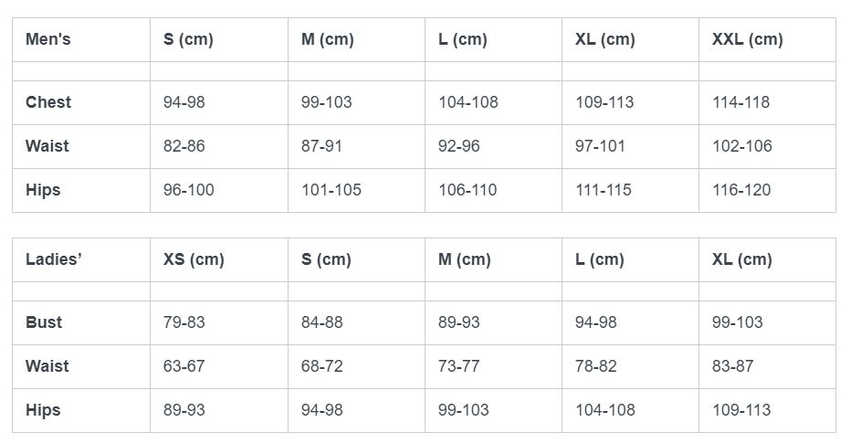 Products Size & Fitting Guide