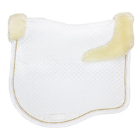 Zilco Estate Fleece Dressage Saddlecloth - White FULL