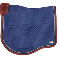 Zilco Estate Fleece Dressage Saddlecloth - Navy/Burgundy  FULL