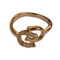 Arion Sterling Silver Rose Gold Horseshoe Ring
