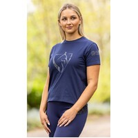 BARE Diamond Series Logo T-Shirt - Navy