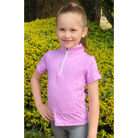 BARE Babes Quarter Zip Shirt - Pink Star Dust
