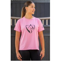 BARE Black Logo T-Shirt - PINK