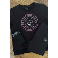 BARE Emblem Sweater - Black/Pink