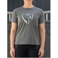 BARE Youth Silver Logo T-Shirt - DARK GREY