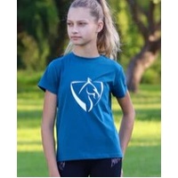 BARE Youth Silver Logo T-Shirt - PETROL