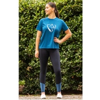 Bare Youth Performance Riding Tights - Teal Glamour