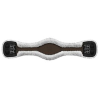 E.A Mattes Anatomic Girth - Brown/White Slim Line