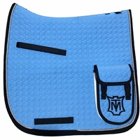 E.A Mattes Endurance Saddle Pad - Light Blue & Black