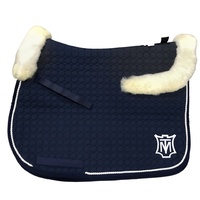 E.A Mattes All Purpose Top Fleece Saddle Pad - Navy & Natural