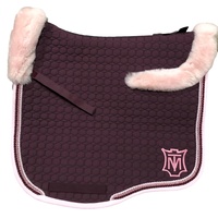 E.A Mattes Eurofit Top Fleece Saddle Pad - Blackberry with Rose