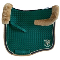 E.A Mattes Eurofit Top Fleece Saddle Pad - Green & Sand