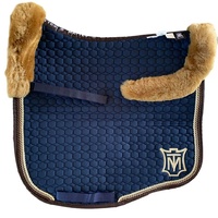 E.A Mattes Eurofit Top Fleece Saddle Pad - Navy & Brown