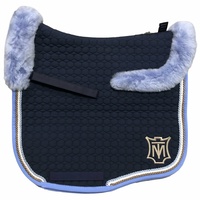 E.A Mattes Eurofit Top Fleece Saddle Pad - Navy, Light Blue & Pigeon