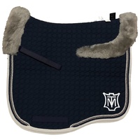 E.A Mattes Eurofit Top Fleece Saddle Pad - Navy & Silver