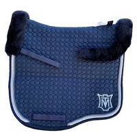 E.A Mattes Eurofit Top Fleece Saddle Pad - Navy & Silver/Titan