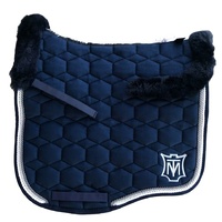 E.A Mattes Eurofit Top Fleece Saddle Pad - Navy Velvet & Silver