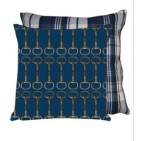 Grays of Shenstone Snaffles Blue Cushion