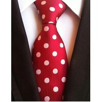 Classic Tie Red w/ White Spots