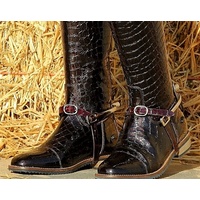 Horka Spur Straps Croco Patent Leather