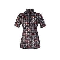 Kerrits Ice Fil Breeze Short Sleeve Print Shirt - Black Snaffle S