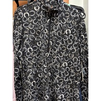 Kerrits Ice Fil Lite Long Sleeved Print Shirt - Lucky Black M