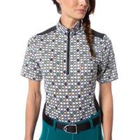 Kerrits Ice Fil Lite Short Sleeve Print Shirt - Emerald Deco Bits XL