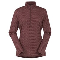 Kerrits Ice Fil Lite Long Sleeved Print Shirt - Fig Chevron Bits S
