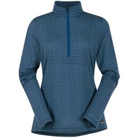 Kerrits Ice Fil Lite Long Sleeved Print Shirt - Sapphire Chevron Bits XL
