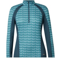 Kerrits Ice Fil Lite Long Sleeved Print Shirt - Peacock Small