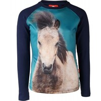 Red Horse Pixel Long Sleeves T-Shirt