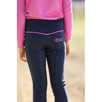 Huntington Girls Pull-On Gel Full Seat Stretch Breeches