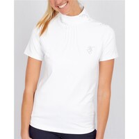 Huntington Olivia Show Shirt w/Diamantes - White