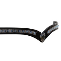 WHE Blue Crystal V-Line Browband