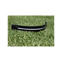WHE Black Patent Leather Flat Band Browband with White Patent Leather insert