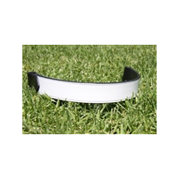 WHE White Patent Leather Flat Band Browband