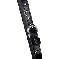 WHE Bling Patent Spur Straps with Crystals