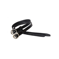 WHE Stitched Patent Leather Spur Straps