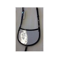 WHE Patent Fine Stitched Leather Number Holder White Face