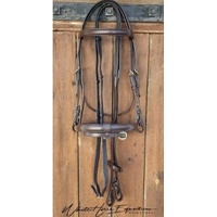 WHE Elite Imperial Work Snaffle w' Diamond Stitched Nappa Reins