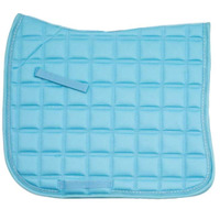 Diamante Trim Dressage Saddle Pad - Light Blue