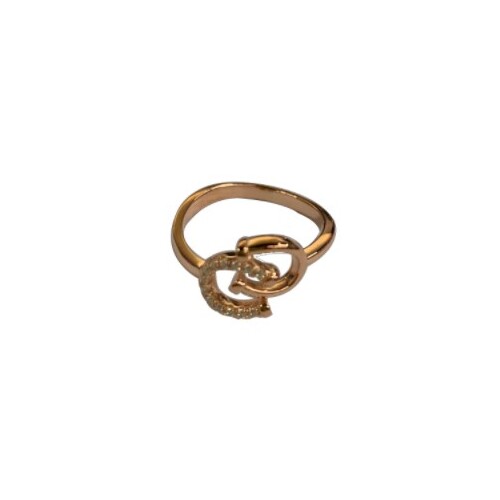 Arion Sterling Silver Rose Gold Horseshoe Ring