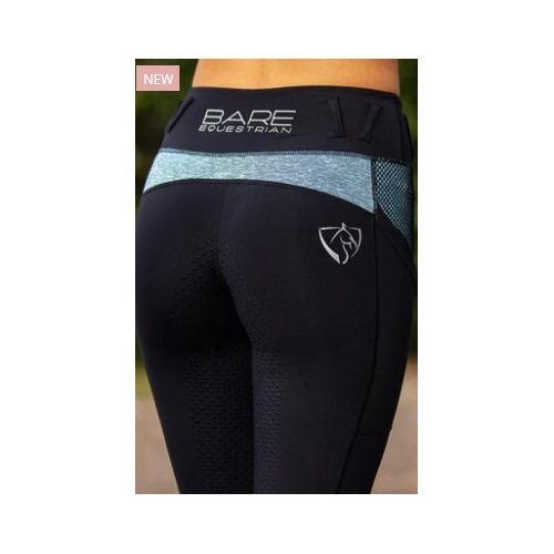 BARE Babes Performance Riding Tights - Neon Blue