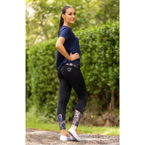 BARE Performance Tights - Navy Rose Gold