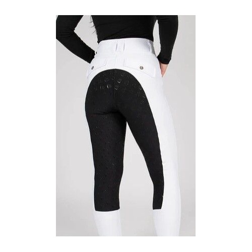 BARE Sculpt Hybrid Riding Breech White with Black Seat