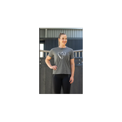 BARE Silver Logo T-Shirt Dark Grey