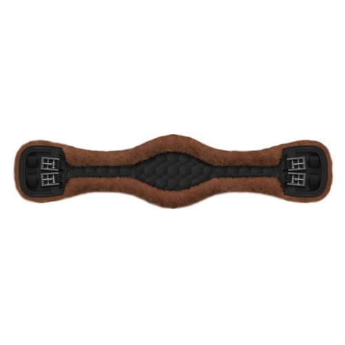 E.A Mattes Anatomic Girth - Whiskey/Black Quilt